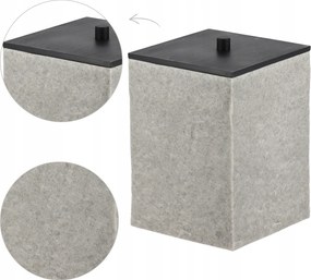 Fürdőszobai Szemeteskosár 8l hulladékgyűjtő elegáns kompakt szürke