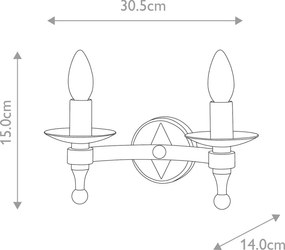 Elstead Lighting WARWICK WR2-GRAPHITE Fali lámpa 2x60W/E14