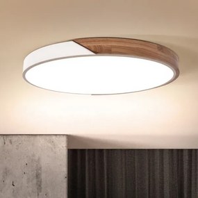 Brilagi - LED dimmelhető lámpatest PILANA LED/60W/230V tölgy/fehér átm. 60 cm + távirányító