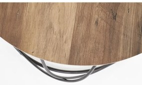 Kávésasztal NUBIRA 41x60 cm fekete/barna