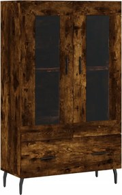 vidaXL füstös tölgy színű szerelt fa magasszekrény 69,5 x 31 x 115 cm