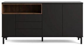 Fekete komód 176x90x49 cm Roomers – Tvilum