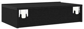 fekete tölgyfa TV-szekrény LED lámpákkal 60 x 35 x 15,5 cm