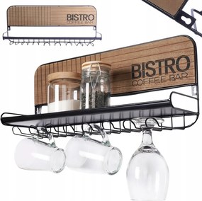 Konyhai polc Fém Fali pohártartó Poharak Csészék