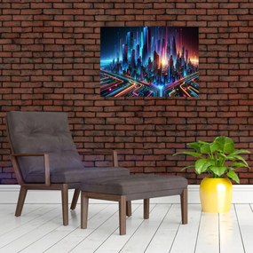 Üveg kép - A jövő városa (70x50 cm)