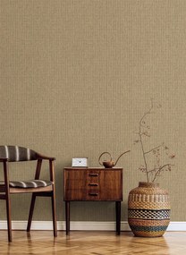 Holden Decor Textura Pique bézs-fekete fémhatású szövet hatású vlies tapéta – 66131