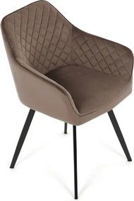 Étkezőszék barna bársony DCH-425 BR4