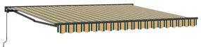 Behúzható napellenző Zöld és Sárga 400x300 cm szövet