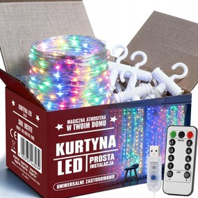 FĂ©nyfĂŒggöny Led KarĂĄcsonyi FĂ©nyek KarĂĄcsonyfa Girland Usb TĂĄvirĂĄnyĂtĂł 3M