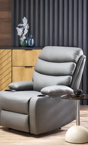 Perus dönthető szürke fotel pohártartóval