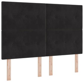 Fejtámla Gombos Fekete 160 cm Bársony