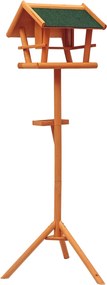HOMCOM Vadmadár Etető Állványon Madáretető Tálcával Kerti Madáretető Fa 150 cm | Aosom