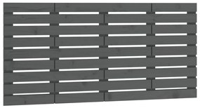 szürke tömör fenyőfa fali fejtámla 146 x 3 x 63 cm