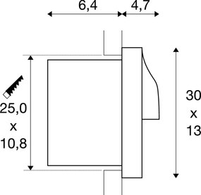 SLV ADI 233635 Beépíthető lépcsőházi lámpa 1x18W/LED 3000K 940LM IP55