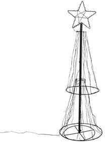 Karácsonyi állólámpa fekete fa 150 cm LED RGB-vel, időzítővel IP44 - Ugoku