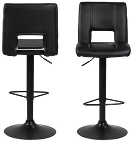 Sylvia fekete bárszék állítható magasággal - Actona