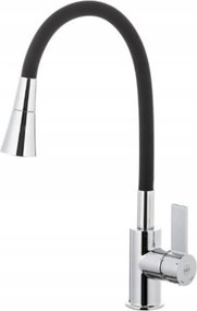 Kfa Álló Konyhai Csaptelep Flexibilis Rumba Duo Kifolyócsővel, Króm/fekete