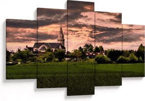 Tájkép templommal (150x105 cm)