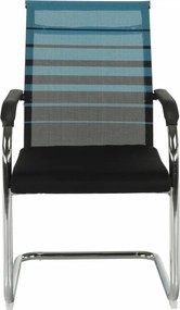 Tárgyalószék, kék/fekete, szövet, ESIN