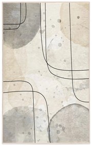 Szürke-krémszínű mosható szőnyeg 160x230 cm Simple Lines – Mila Home