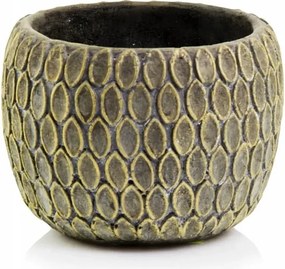 Fedél régi arany gömb sárgaréz 15x12 cm