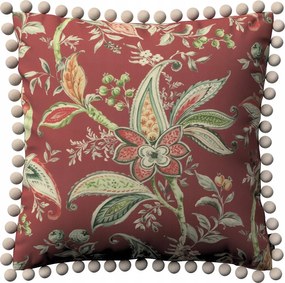 Dekoria Vera párnahuzat piros, növényi mintákkal