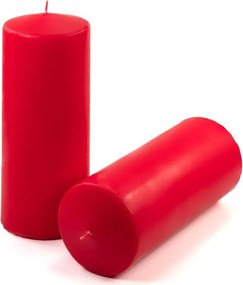 Gyertya készlet 25 cm Ø 10 cm 4 db piros