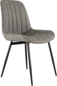 Szék, ekobőr világosszürke/fekete, HAZAL