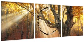 Kép - Őszi fény (órával) (90x30 cm)