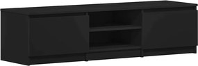 vidaXL fekete szerelt fa TV-szekrény 140 x 40 x 35,5 cm