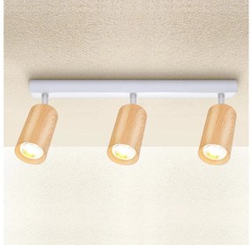 Brilagi Brilagi - Spotlámpa SELE 3xGU10/30W/230V fehér/tölgy dekor BG1395