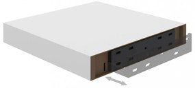 4 db fehér MDF lebegő fali polc 23 x 23,5 x 3,8 cm