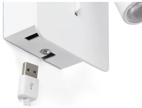 FARO 62117 - LED Fali spotlámpa SUAU LED/3W/230V USB fehér