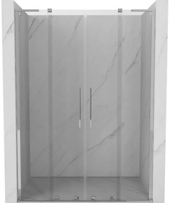 Mexen Velar L Duo, tolózuhanyajtó nyitáshoz 160 cm, 8 mm átlátszó üveg, króm, 871-160-003-02-01
