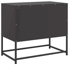 fekete acél TV-szekrény 68 x 39 x 60,5 cm