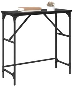 Konzolasztal Musta tammi 75 x 32 x 75 cm Faanyag