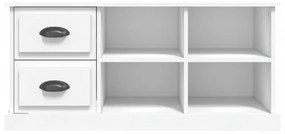 fehér szerelt fa TV-szekrény 102 x 35,5 x 47,5 cm