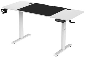 Állítható magasságú elektromos asztal ROB, 1400 x 720 x 600 mm, fehér színű