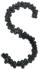 Karácsonyi gömb girland Fekete 186 cm Polisztirol