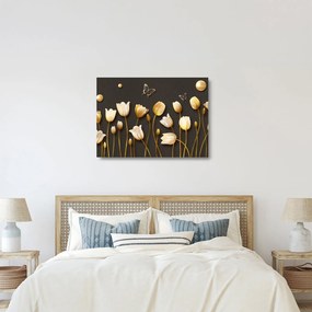Kép - Tulipánok - absztrakt (üvegen) (70x50 cm)