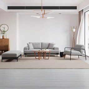 Eti Black Pouffe Grey zsámoly