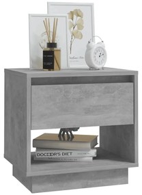 2 db betonszürke szerelt fa éjjeliszekrény 45x34x44 cm