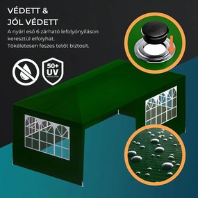 NEAPOL rendezvénysátor, 3x6m, zöld Jurhan