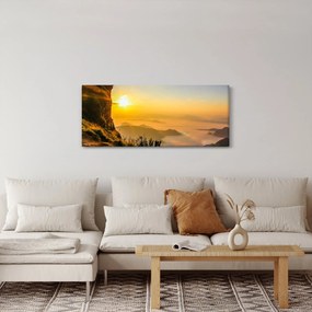 Egy völgy képe a reggeli ködben (120x50 cm)