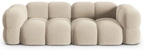 Bézs bársony kanapé 250 cm Loretto – Cosmopolitan Design