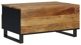 Tömör mangófa és szerelt fa dohányzóasztal 80 x 54 x 40 cm