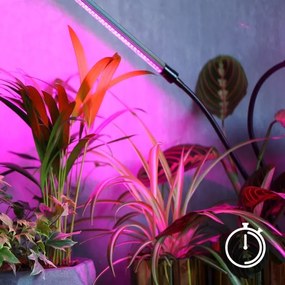 LED Dimmelhető asztali lámpa növények termesztésére VITARO 4xLED/10W/230V fekete