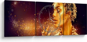Kép - arany királynő (órával) (90x30 cm)