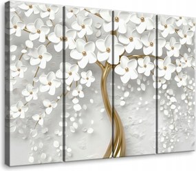 Vászonkép Absztrakt Fa Vászon Fal 4 Részes Hálószoba Nappali 120x100