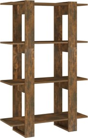 vidaXL füstös tölgy színű térelválasztó könyvszekrény 80x30x123,5 cm
